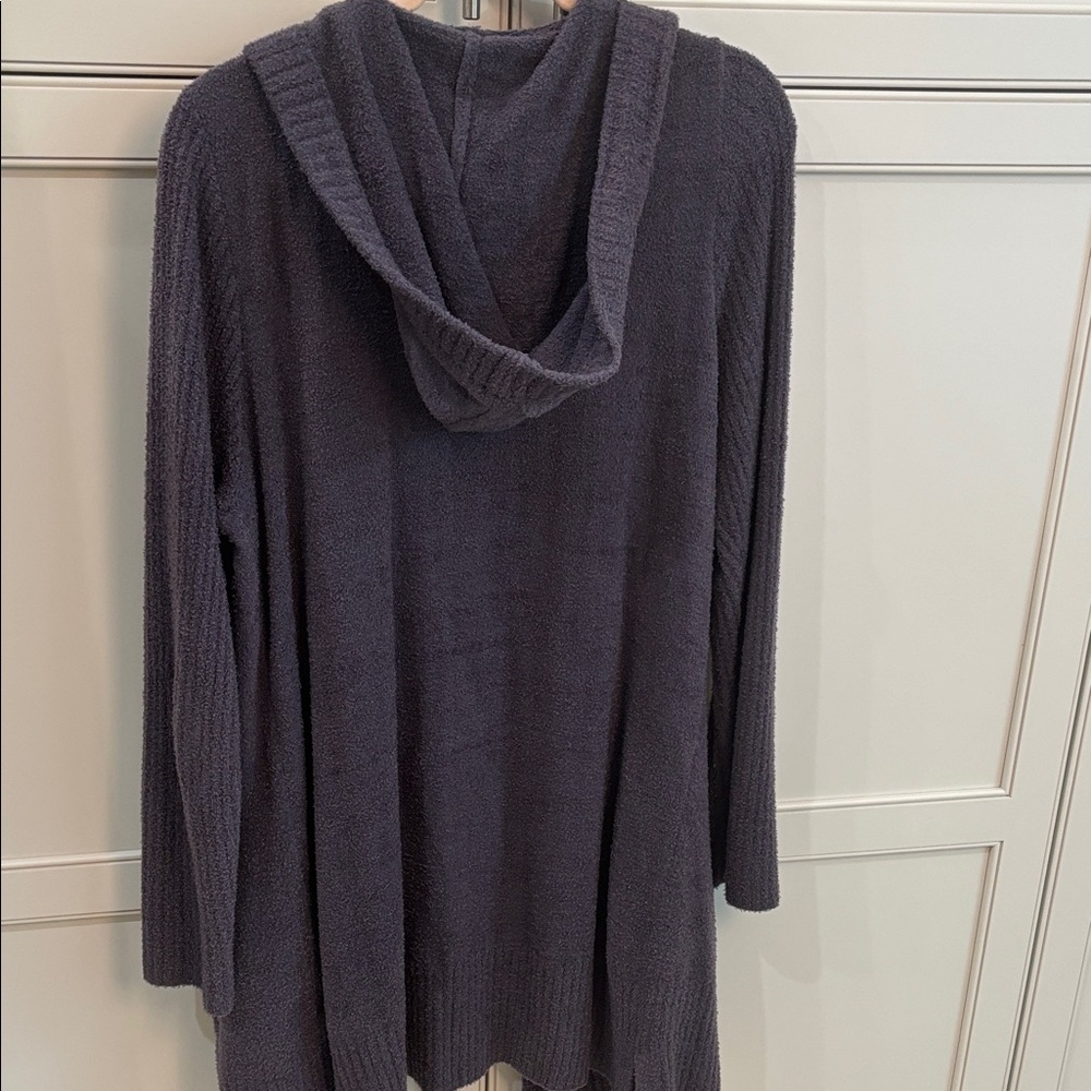 Barefoot Dreams Charcoal Hooded Cardigan - Picture 4 of 4